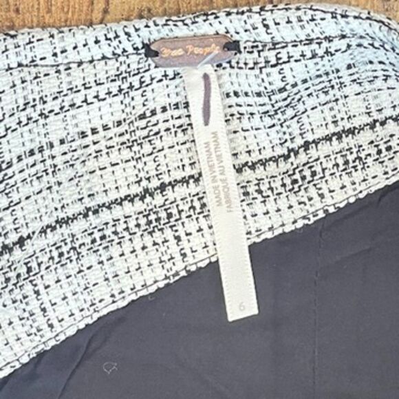 Free People Keep It Brief Menswear Micro Shorts Hot Pants Black White Tweed 6 - Picture 6 of 9